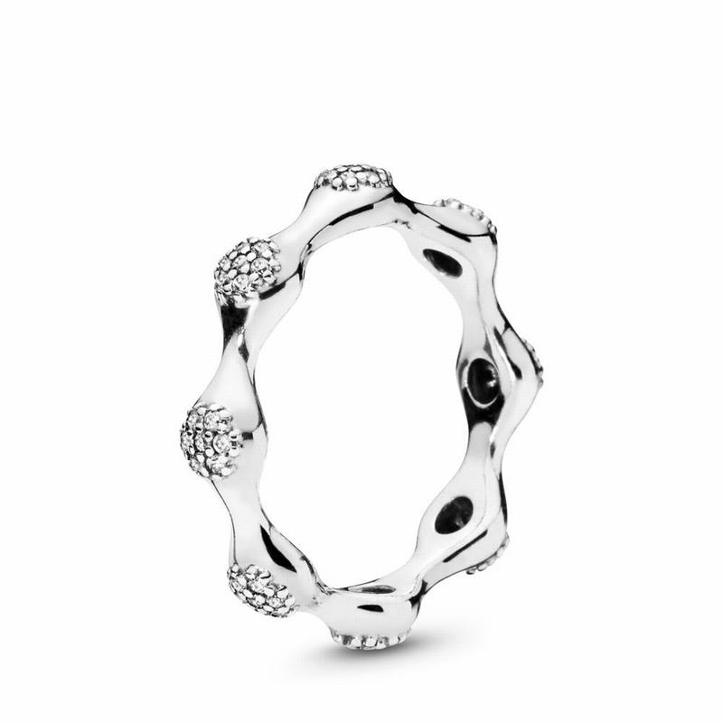 Pandora Modern Lovepods™ Stackable Ring - Sterling Silver/Cubic Zirconia - Canada | GA4632PM